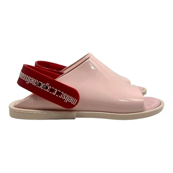 Melissa Twist Pink Jelly Slingback Scented PVC Casual Flat Sandals Women 8 - Picture 3 of 14